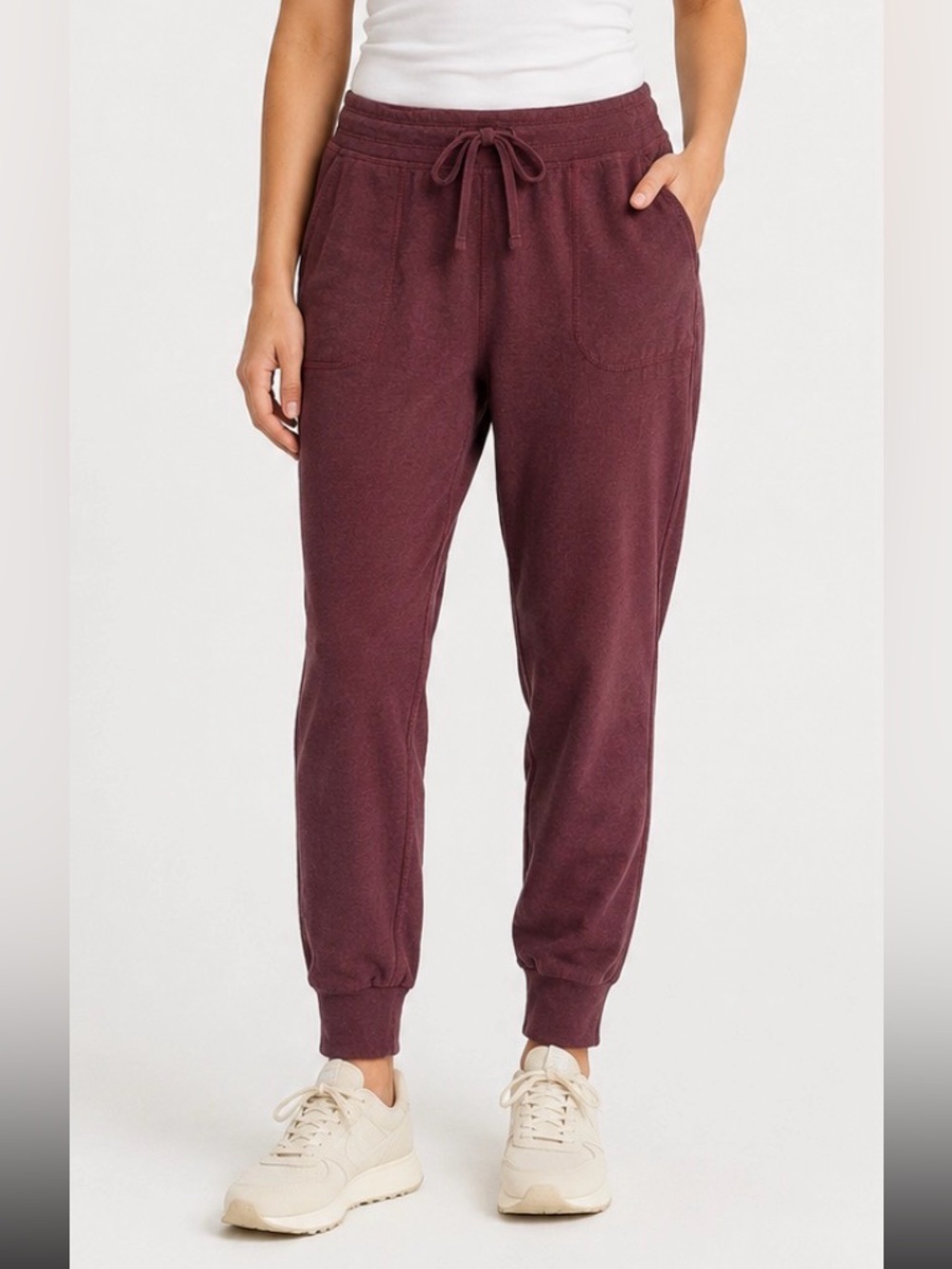 Patagonia Ahnya Pants Women’s M Dark Currant Organic Cotton Joggers
